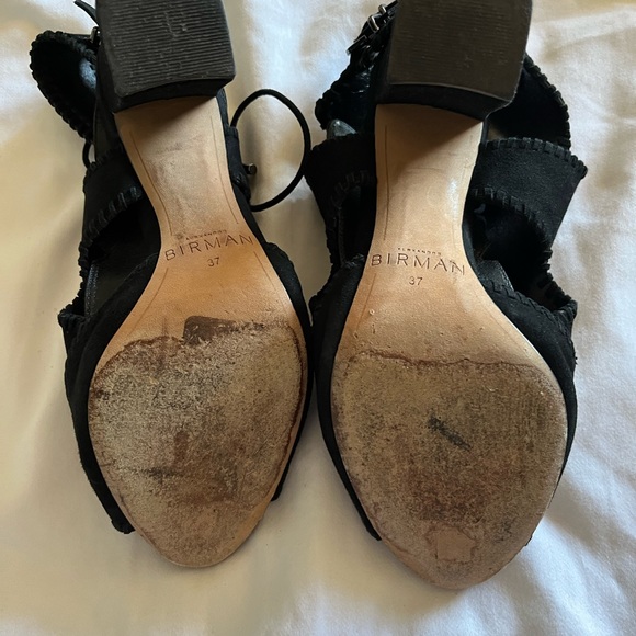 Alexandre Birman black suede open toe booties - Picture 6 of 15